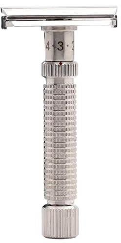 Rex Supply Company, Rex Ambassador, Nassrasierer, 100 % Edelstahl, verstellbar, doppelseitige Klinge, handgefertigt in den USA