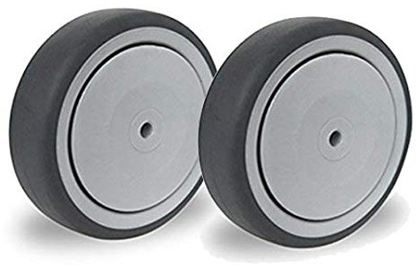 Abrollwerk 2er Set Einbaurad 150 mm – TPE Apparaterolle mit Kugellager – 100 kg Tragkraft pro Rad – Spurlos & Leise – Ersatzrad für Transportwagen, Möbel & Industrie