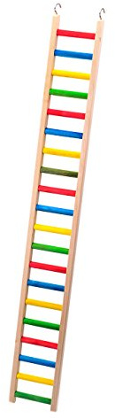 HappyBird | Holzleiter für Papageien - 120 cm | XXL Kletterleiter, Vogelleiter