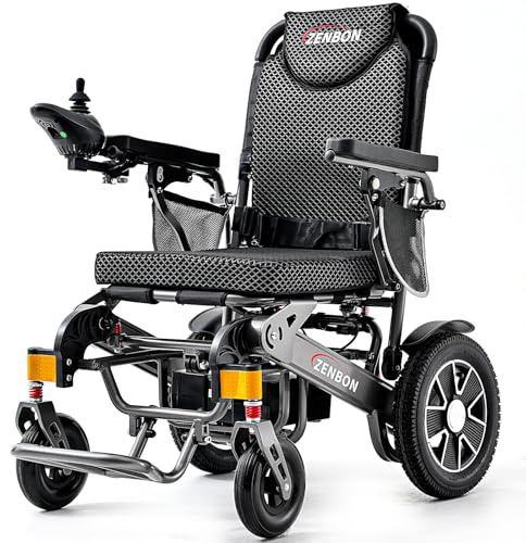 Elektrischer Rollstuhl Faltbar Leicht 35KM: Elektrische Rollstühle für Senioren mit Automatische Klappfunktion - 700W Elektrorollstuhl mit Höhenverstellbare Fußstütze bis 150KG (Silber Schwarz)