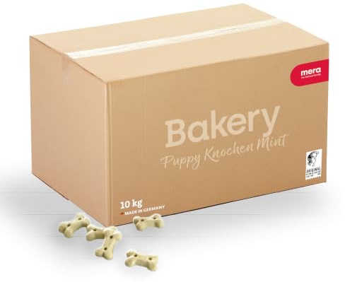 MERA Bakery Puppy Knochen 10kg Kauknochen Hundeleckerli | Hochwertige Zutaten mit traditioneller Rezeptur, ofengebackene Hundekekse, ohne künstliche Farb- & Konservierungsstoffe