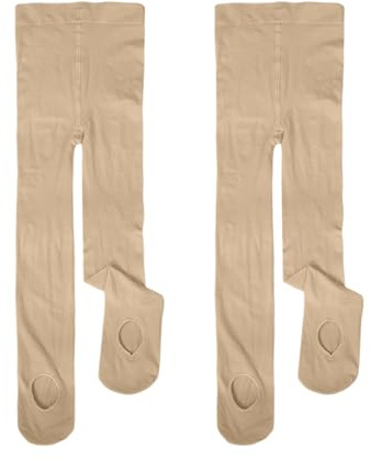 DHSBGWSX 2-Teilige Ballettstrumpfhose, Ballettsocken Für Mädchen, Ballettstrumpfhose, Löchrige Ballett-Leggings, Dehnbare Tanzkleidung