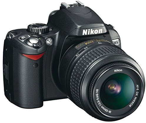 Nikon D60 Digital SLR Camera - Black (AF-S DX Nikkor 18-55 mm f/3.5-5.6G VR) (Certified Refurbished)