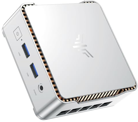 NiPoGi P2 Mini PC W-11 Pro, АMD Ryzen Pro 7330U (Besser als 5300U/R5 3500U) | 16 GB DDR4 256 GB M.2 SSD Mini Desktop Computer für Schule/ Büro/ Heim, 4K Triple-Display, HDMI 2.0, DP, Type-C, Dual-WiFi.