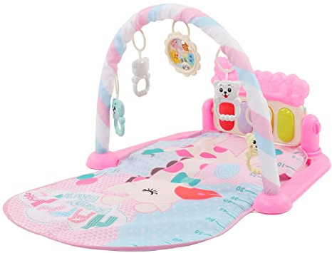 Fockety Tragbare Baby-Play-Klaviermatte, die Sensorisches Klanglicht Lernt, Helle Farbe, Kleinkind-Turnmatte mit Musik für Neugeborene