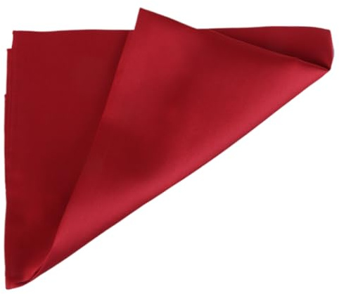 OMCGG 100% Seide Herren Einstecktuch Taschentuch 32,5 x 32,5 cm Feines Twill-Seide Einstecktuch weich vorgefaltet Taschentücher Herren Anzugzubehör für Männer Smoking Business Hochzeit Party (Weinrot)