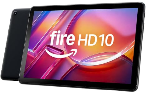 Fire HD 10-Tablet 2023 (Neueste Generation), für Entspannung optimiert, brillantes 10,1-Zoll-Full-HD-Display, Octa-Core-Prozessor, 3 GB RAM, bis zu 13h Akkulaufzeit, 32 GB, schwarz, mit Werbung
