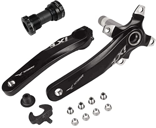 PLATTBK Fahrrad kurbel garnituren 104 BCD mit Tretlager und Kettenblatt-Schrauben,170 mm Aluminiumlegierung Links Rechts Kurbelarm Kurbel-Arm für Straßenräder und Mountainbikes
