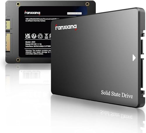 fanxiang S101 1 TB SSD SATA III 2,5 Interne，3D TLC NAND，550 MB/s Lesen | 500MB/s Schreiben，6Gb/s，SLC-Cache，SATA 3 Interne Festplatte für Laptops, Desktop-PCs , Schwarz