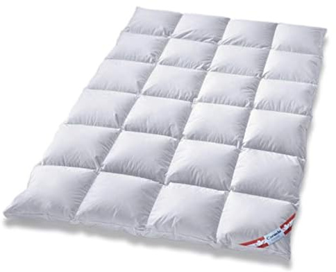 Canada Außensteg Kassettendecke 100% Natur warme Winterdecke Daunendecke (155 x 220 cm)