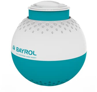 BAYROL Dosierschwimmer für 200 g / 250 g Chlortabletten - mit Leerstandsanzeige und regulierbarer Dosieröffnung mit 5 Stufen - Einrastender Verschluss für hohe Sicherheit