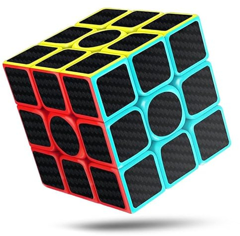 CREADY® Zauberwürfel 3X3 Speed Cube - Einfaches Drehen & Glatt Spiel, Super-haltbarer Aufkleber mit Lebendige Farben, Magic Cube, dunkel