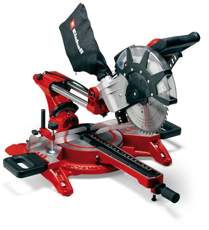Einhell Zug-Kapp-Gehrungssäge TC-SM 2534/1 Dual | 2350 W | 75 x 340 mm Schnitttiefe/-breite | 1x Ø 250 mm Sägeblatt | beidseitig neigbarer Sägekopf | Zugfunktion