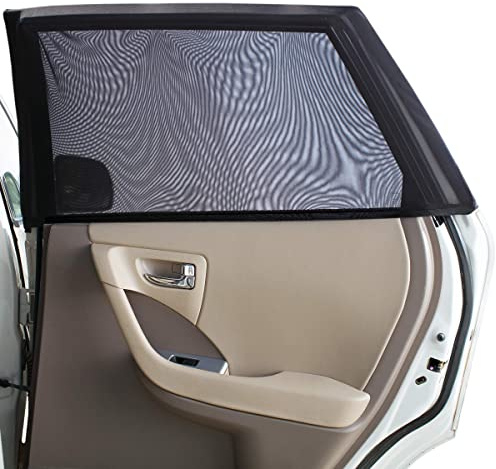 Auto-Sonnenschutz für Kinder (Pack of Two) – dehnbar & atmungsaktiv Fenster für Sonnenschutz Sonnenschutz Auto Fenster Schatten All-Round Schutz für Kinder – passend für die meisten Fahrzeuge