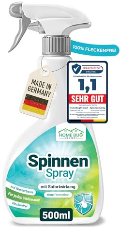 HomeBugProtect Spinnenspray 500ml Sprühflasche- Effektives Spinnen Spray zur zuverlässigen Spinnenabwehr im Haushalt - Anti Spinnenspray mit Sofortwirkung -