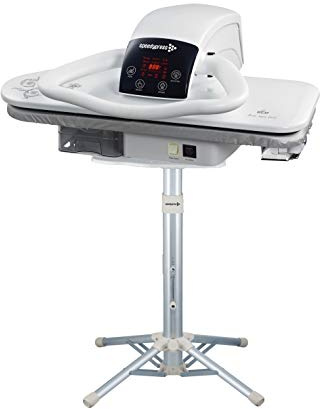 Speedypress Dampfpresse 71HD weiß, robust, professionell, 68 cm, mit Ständer (+ kostenloser Bügelaufsatz, Anti-Kalk-Wasserfilter, Ersatzbezug und Schaumstoffunterfilz)