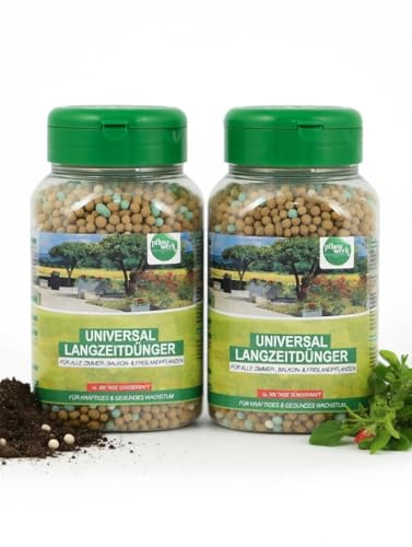 PFLANZWERK® Pflanzkübel Universal Langzeitdünger Blumenerde Premium Dünger 500g - 2 Stück - *LANGZEITWIRKUNG* *MINERALISCH* *DEUTSCHE QUALITÄTSWARE*