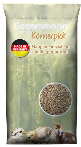 Eggersmann Körnerpick 25 kg Küken Starter Pellets | GVO frei - Küken Futter - Premium Kükenfutter Hühner - Pellets für Hühner Gänse und Enten zur Aufzucht