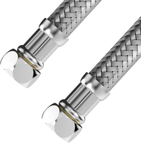 VARIOSAN Flexschlauch 17505, 3/8" ÜWM x 3/8" ÜWM, 300 mm, Edelstahlmantel, DVGW zertifiziert, Trinkwasser, flexibler Panzerschlauch