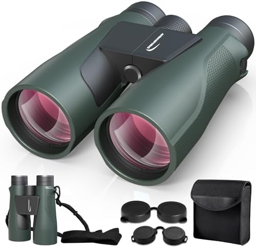 Aurosports 15x56 Profi Ferngläser, BAK4 FMC Optik für Erwachsene Grün | 22mm großes Okular, weites Sichtfeld, augenschonend, grün, für Vogelbeobachtung Sternbeobachtung Jagd Reisen Kreuzfahrt