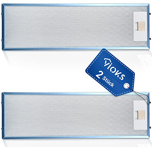 VIOKS Set 2x Fettfilter Ersatz für AEG Dunstabzugshaube Filter 405534414/9 - Metall 512x160mm