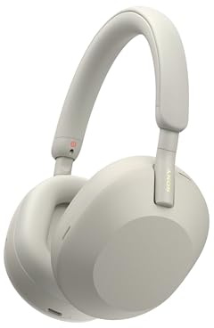 Sony WH-1000XM5 kabellose Bluetooth Noise Cancelling Kopfhörer (30h Akku, Touch Sensor, Headphones Connect App, Schnellladefunktion, optimiert für Amazon Alexa, Headset mit Mikrofon) Silber