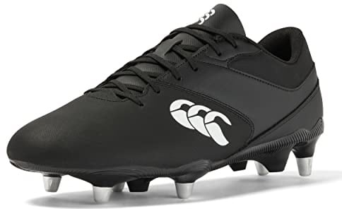 Canterbury Unisex Phoenix Raze Soft Ground Rugby-Stiefel, schwarz/weiß, 44 EU