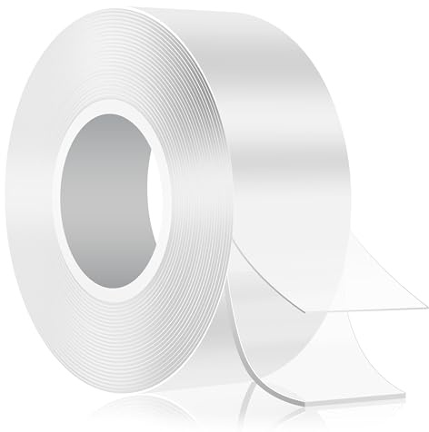 5m Doppelklebeband,Nano , Transparent Extra Stark Dünn,Entfernbares Beidseitiges Klebeband