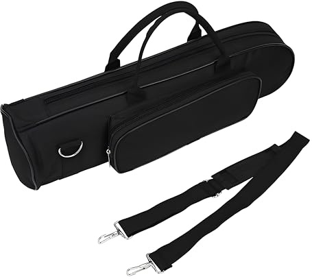 Trompete Tasche, Oxford Tuch Stoßfest Trompete Tasche mit Schultergurt und Griffgriff(Schwarz)