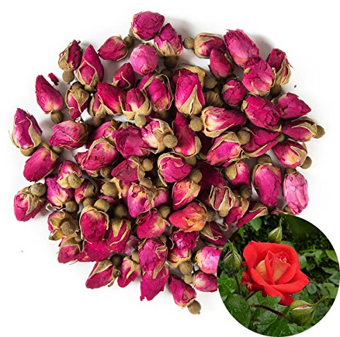 TooGet Duftende Natürliche Rote Rosenknospen Rosenblätter Getrocknete Blumen Großhandel - 115g