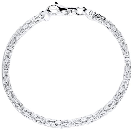 JEWLIX Königsarmband 925 Sterling Silber - Silberarmband 3.5mm -17cm KA0035