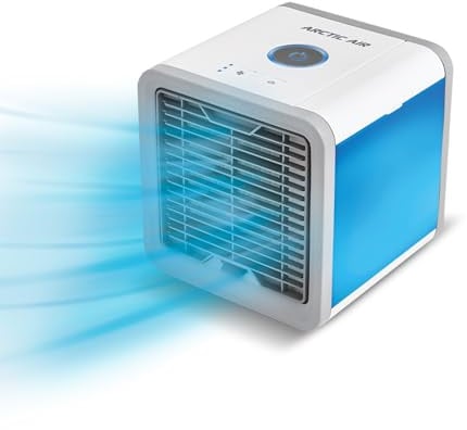 Livington Arctic Air – Das Original aus dem TV - Luftkühler mit Wasserkühlung - Mobiles Klimagerät ohne Abluftschlauch – Luftbefeuchter - Verdunstungskühler - Ventilator klein