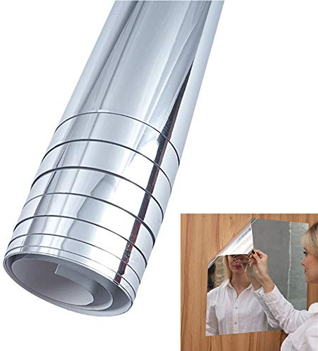 50 * 100cm Selbstklebende Spiegelbögen, Flexible bruchsichere Nicht-Glaskörperfliesen Spiegelaufkleber für Badezimmer Schlafzimmer Zuhause Baby Spielzimmer Fitnessstudio Wanddekoration