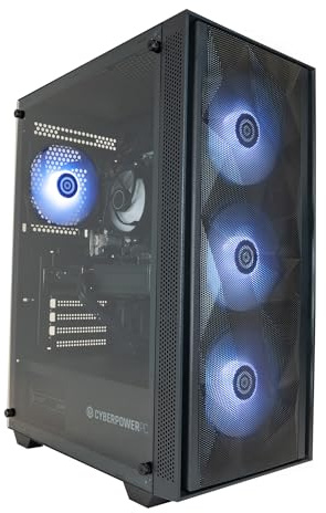 CYBERPOWERPC Wyvern Gaming PC - AMD Ryzen 5 5500, Nvidia RTX 3050, 16GB RAM, 500GB NVMe SSD, 650W PSU, Wi-Fi, Windows 11, Sylph