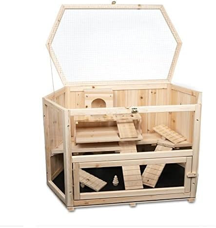 Hamsterkäfig MATS aus Holz - Maße: 90x55x55 cm - zur Nutzung im Innenbereich - Kleintierkäfig