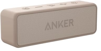 soundcore Anker 2 Portable Bluetooth Speaker with 12W Stereo Sound, BassUp, IPX7 Waterproof, 24-Hour Playtime, Wireless Stereo Pairing, Speaker for Home, Outdoors, Travel
