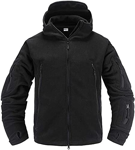 Memoryee Herren Military Fleece Outdoor Jacke Tactical Winddicht mit Kapuze Hoodies