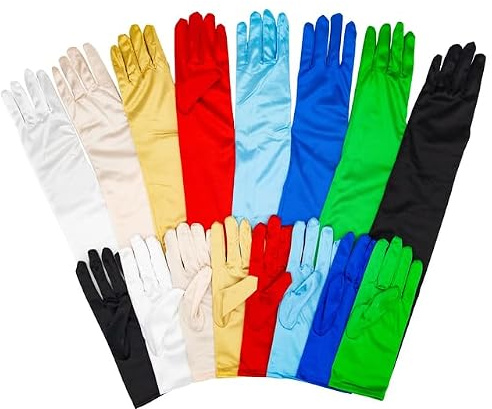 Barielle Satin Handschuhe Paar Brauthandschuhe Hochzeit Fasching in 2 Längen