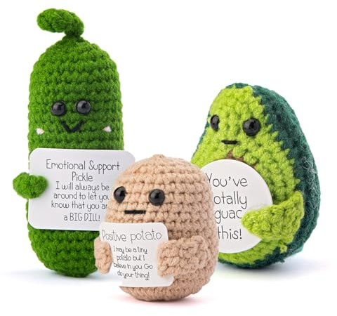 Häkelset für Anfänger und Erwachsene, Positive Kartoffel/Gurke/Avocado zum Häkellernen, Strickset