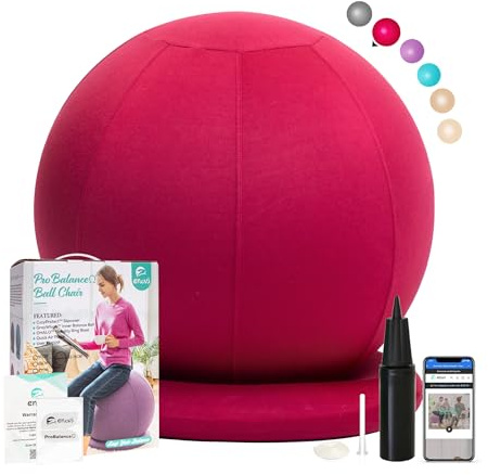 ENOVI ProfiBalance Gymnastikball mit Abdeckung, Pezziball, Sitzball Büro