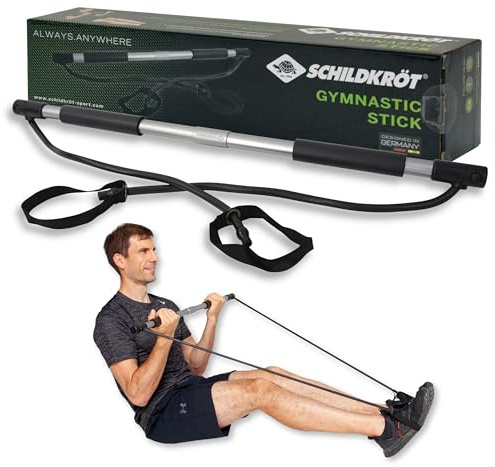 Schildkröt Gymnastics Stick mit Eva-Schaumstoffgriffen, 80cm lang, mittig teilbar, inklusive Anleitung, im Farbkarton, 960248