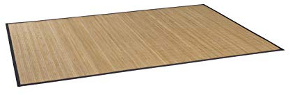 DE-COmmerce Bambusteppich HIGHQ Bambusmatte Läufer mit Bordüre rutschfest 120x180 cm