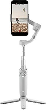 DJI OM 5 Smartphone-Gimbal-Stabilisator, 3-Achsen-Telefon-Gimbal, integrierte, tragbare und faltbare Verlängerungsstange, Android und iPhone Gimbal mit ShotGuides, grau