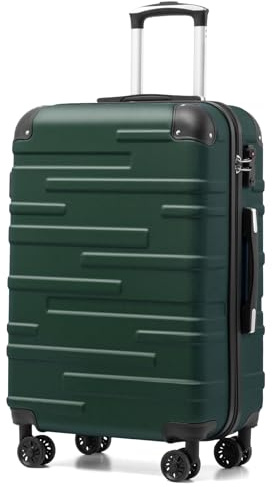 COOLIFE Hartschalen-Koffer Rollkoffer Reisekoffer Vergrößerbares Gepäck (Nur Großer Koffer Erweiterbar) ABS Material mit TSA-Schloss und 4 Rollen
