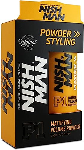 NISHMAN Haarstyling Puder P1 - Mattifying Volume Light Control 20g - Maximale Volumenverstärkung und Textur - Perfektes Haarstyling-Puder für Flexiblen Halt und Mattes Finish