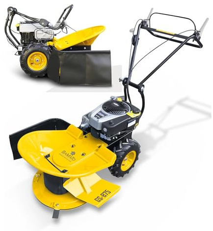 BAMATO Hochgrasschneider Kreiselmäher GS-875 | mit RATO Motor |4 Klingen | 640 mm Schnittbreite | Luftbereifung mit Ackerstollenprofil | Kreiselmäher Wiesenmäher