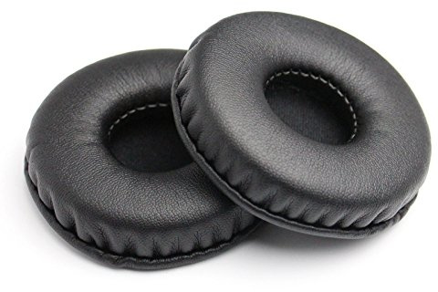 Yizhet 1 Paar 105mm Runde Ersatz Ohrpolster Kunstleder | Kompatibel mit Bose, Sennheiser, Sony, AKG, Philips & Razer Kopfhörer (Durchmesser 10,5 cm, Schwarz)