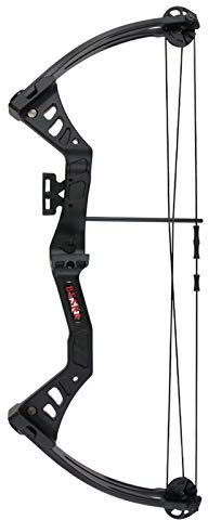Drake Besra Compoundbogen Set 19–25 lbs, Auszug 19–20,5 Zoll, Rechtshand, kompakter Bogen 25 Zoll, inkl. 2 Fiberglaspfeile, Pinvisier, Pfeilauflage, Köcher, Armschutz und Fingerschutz
