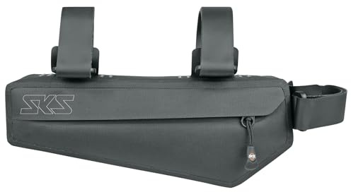 SKS GERMANY Race Frame Bag Rahmentasche für Fahrräder (Fahrradtasche, Windschnittig & Federleicht, Wasserdicht, Reflektierende Elemente, Sicherer Halt, Rahmen- oder Sattelstützentasche), Schwarz