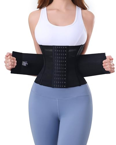 PQWEUU Bauchweggürtel Verstellbarer Waist Trainer für Fitnesstraining Schwitzgürtel für Damen und Herren